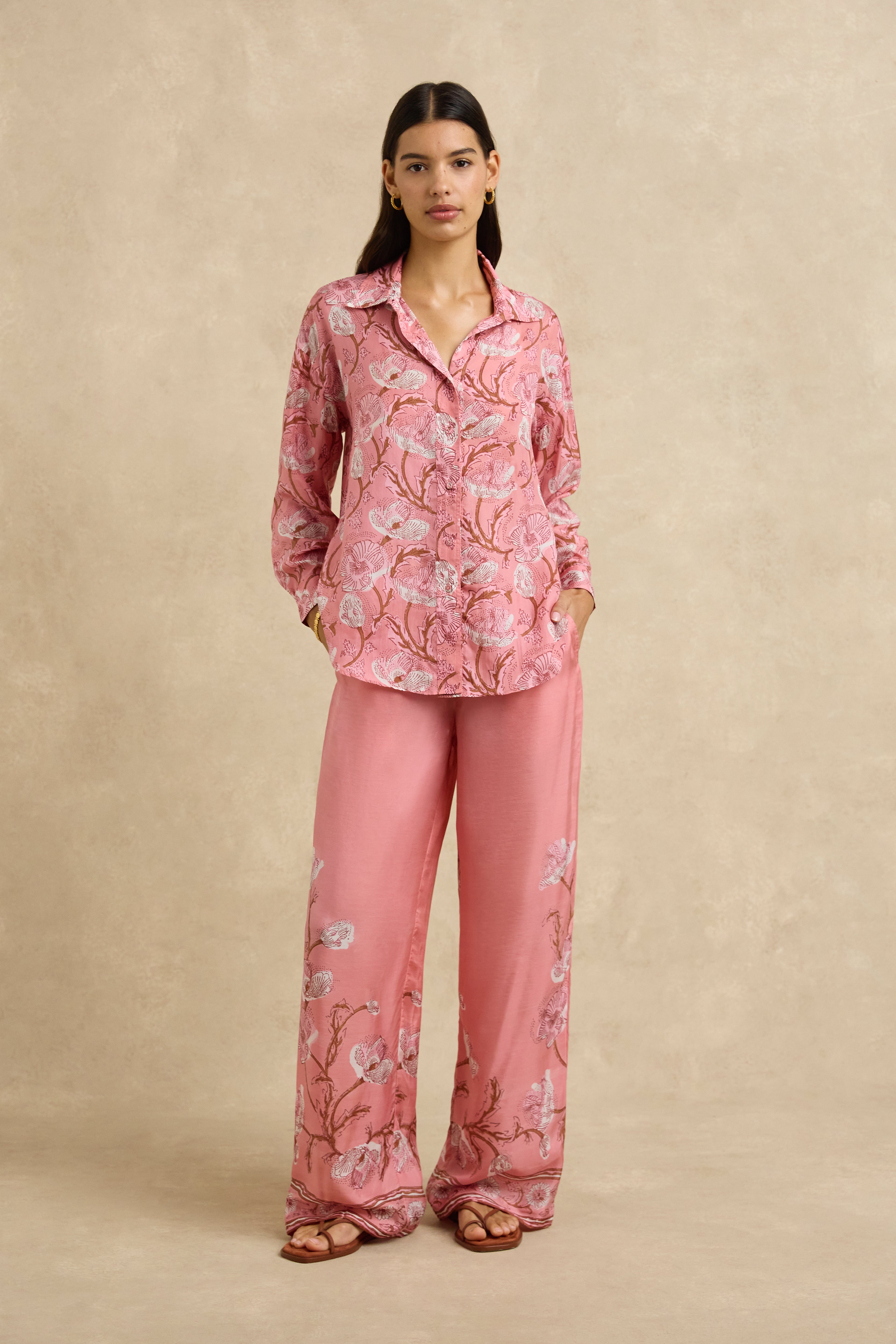 Azra Pant - Hibiscus Pink