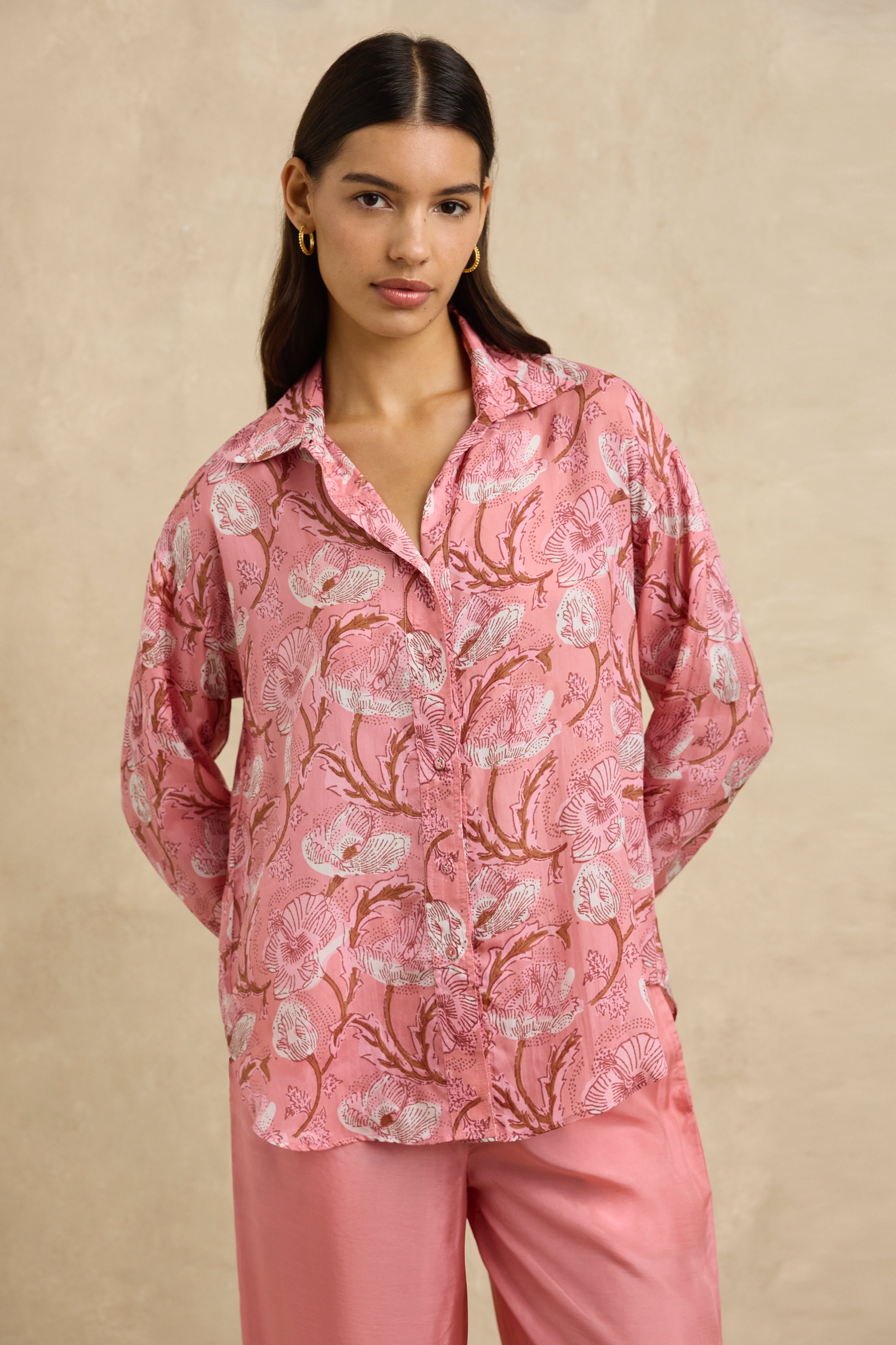Stevie Shirt - Hibiscus Pink