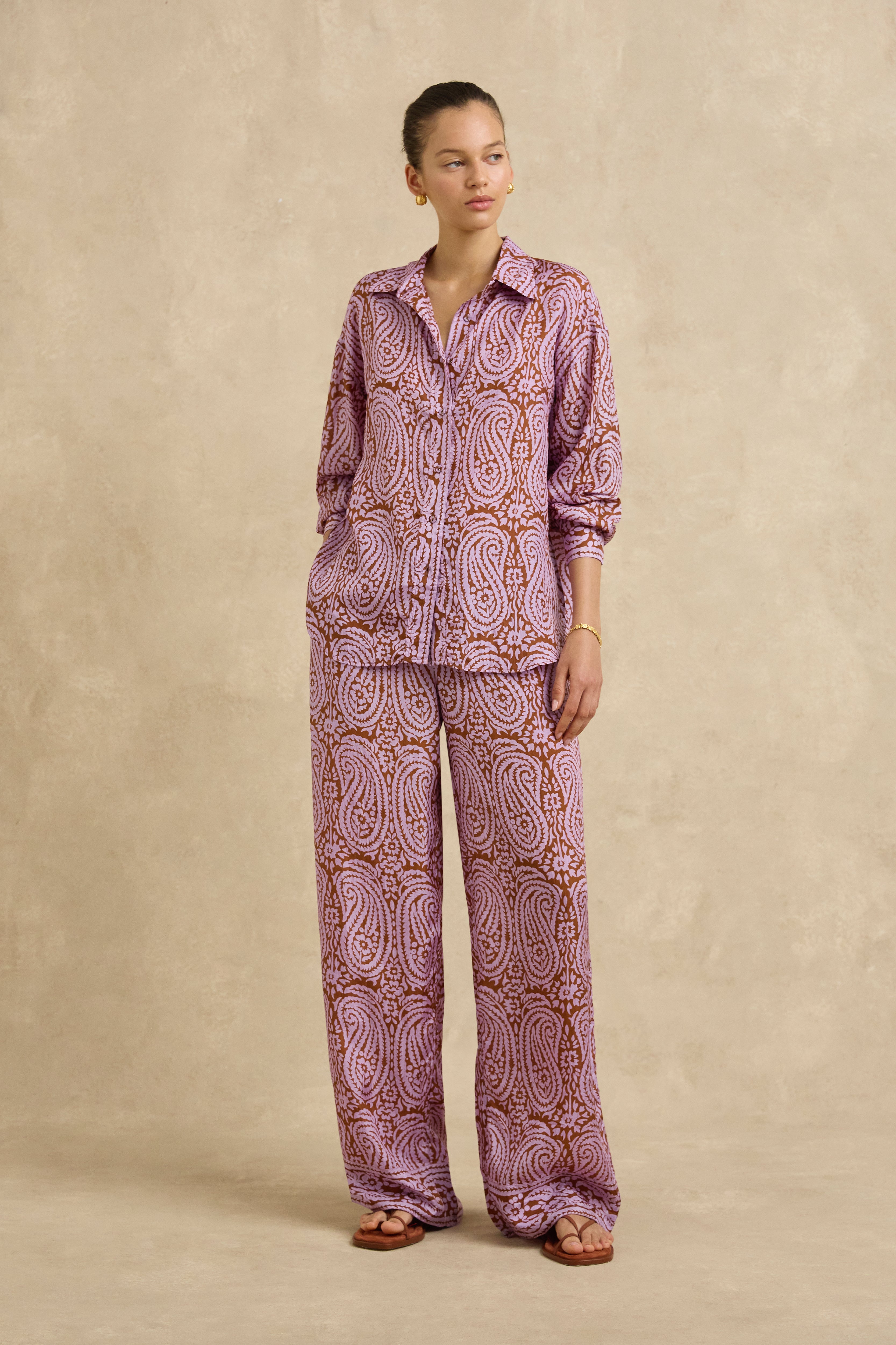Stevie Shirt - Paisley Purple