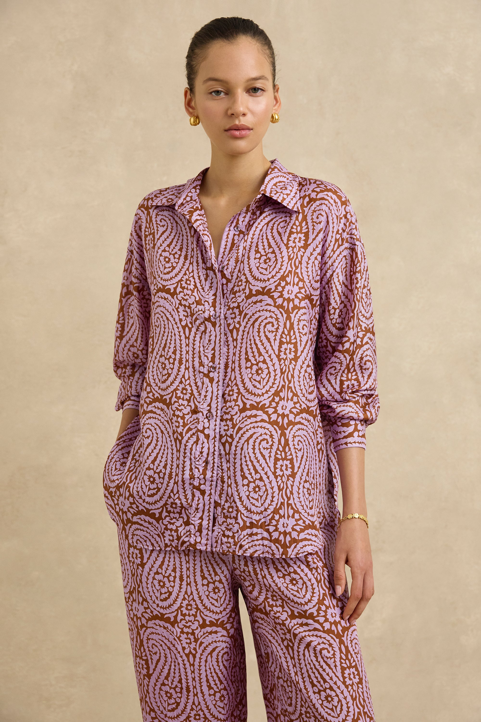 Stevie Shirt - Paisley Purple
